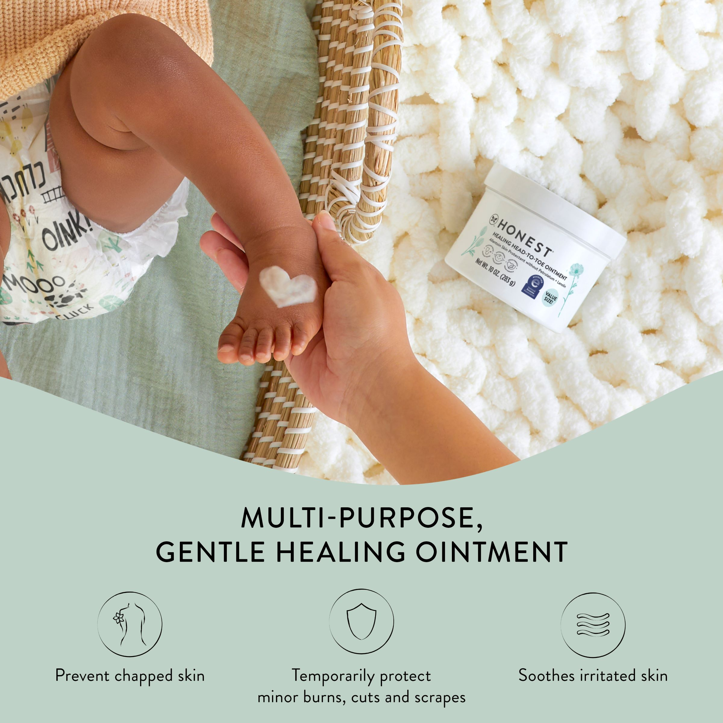 The Honest Company Healing Head-to-Toe Ointment - Fragrance-Free, 10 Oz.