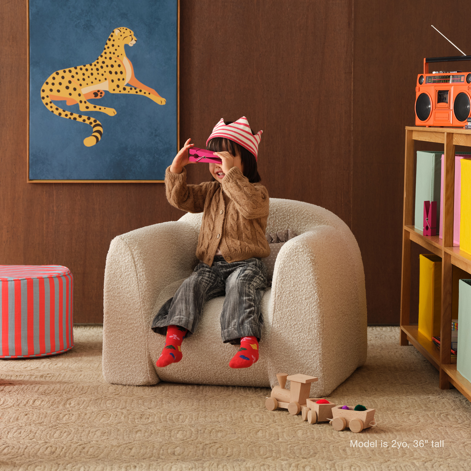 House of Noa Play Chair - Boucle Ivory, Small.