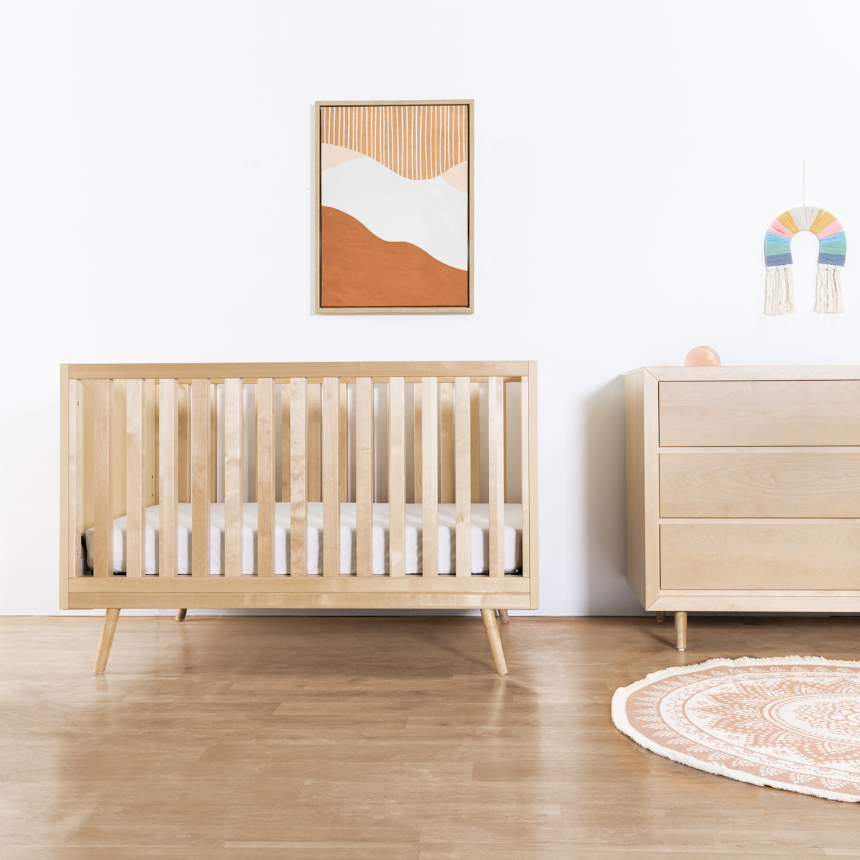 Ubabub Nifty Timber 3-in-1 Crib - Natural Birch.