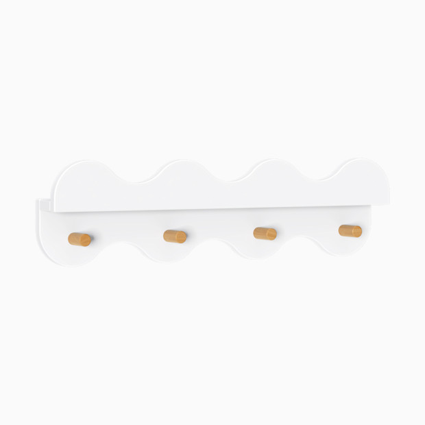 babyletto Lido Wave Bookshelf with Hooks.