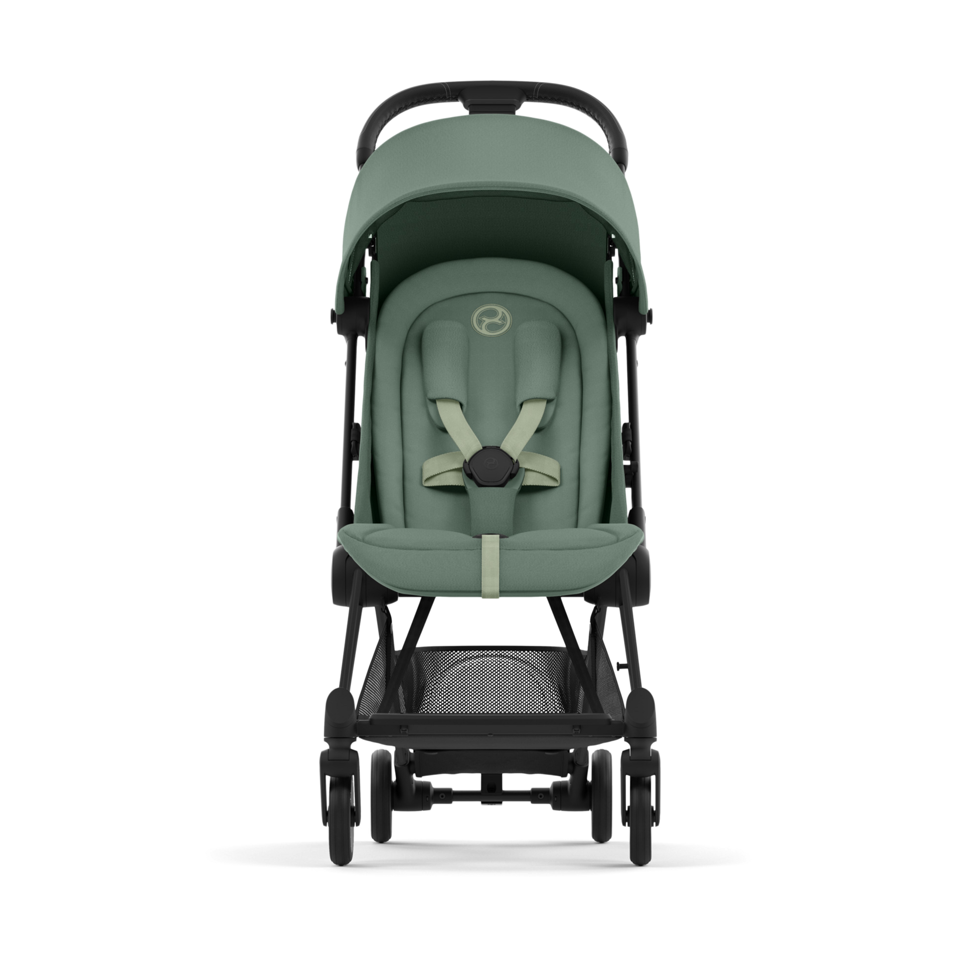 Cybex COYA Compact Lightweight Stroller - Matte Black/Leaf Green.