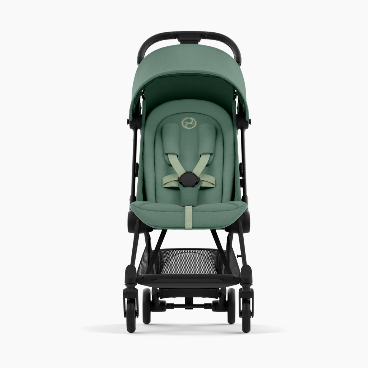 Cybex COYA Compact Lightweight Stroller - Matte Black/Leaf Green.
