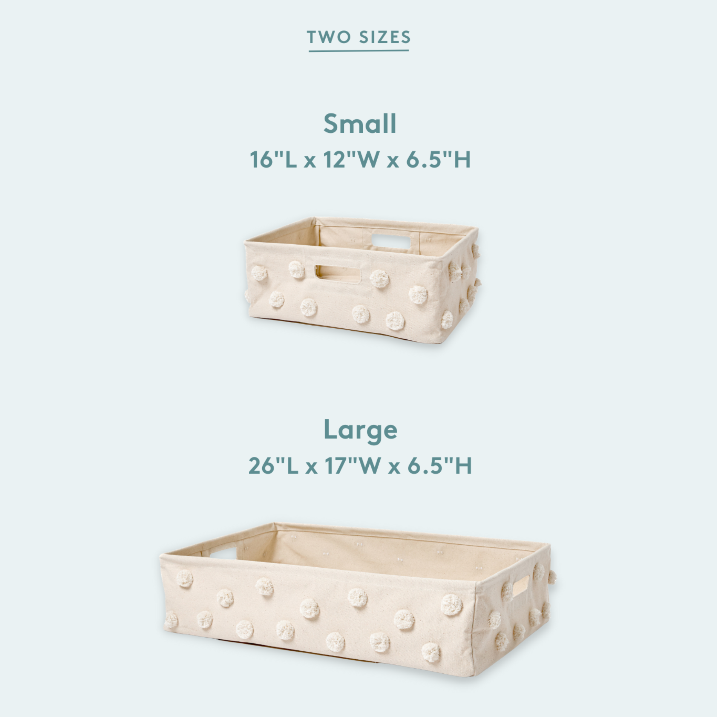 Pehr Pom Pom Hide Away Basket - Grey, Large.