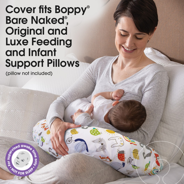Boppy Original Nursing Pillow Cover - Colorful Animals.