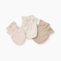 Burt's Bees Baby Baby Girls' Mittens, No-Scratch Mitts, 100% Organic Cotton, Set of 3