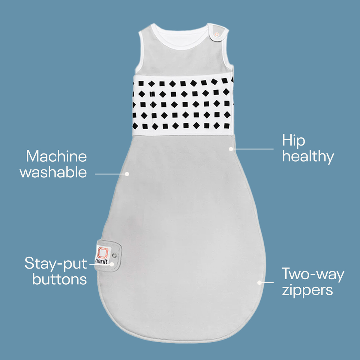 Nanit Breathing Wear Sleeping Bag - Blush, 12-18 Months.