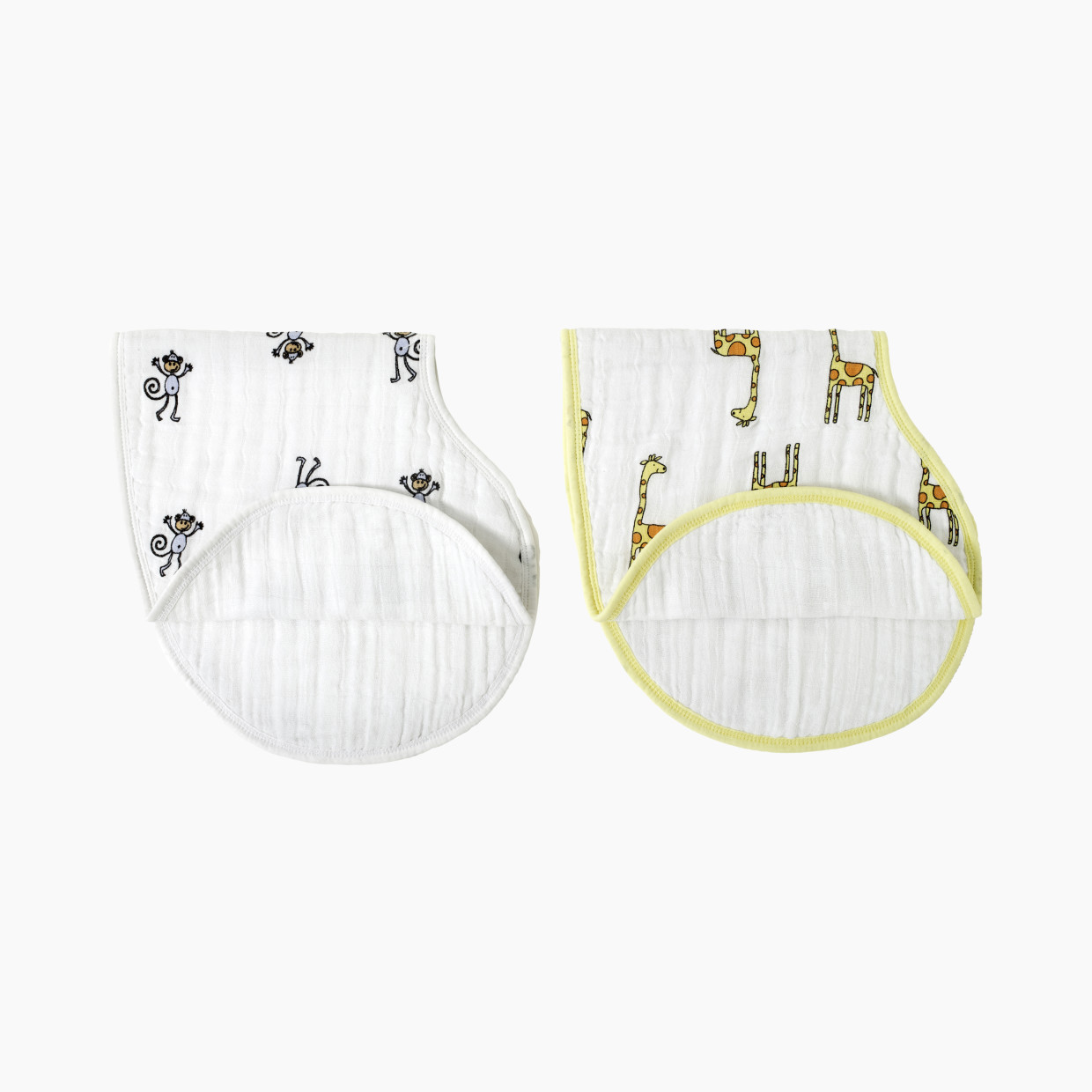 Aden + Anais Cotton Muslin Burpy Bibs (2 Pack) - Jungle Jam.