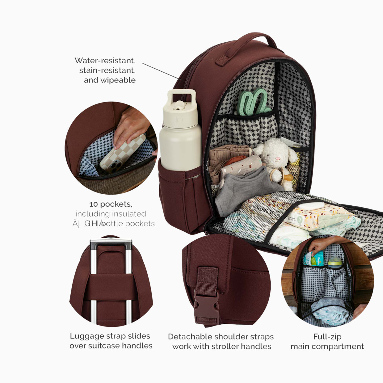 Parker Baby Co. Drift Lite Diaper Backpack - Llama.