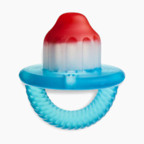 Itzy Ritzy Silicone Teensy Teether - Flexible, Soft & Hollow Baby Teething Toy with Easy-to-Hold Handle; Designed for Ages 3 Months and Up (Hero Pop)