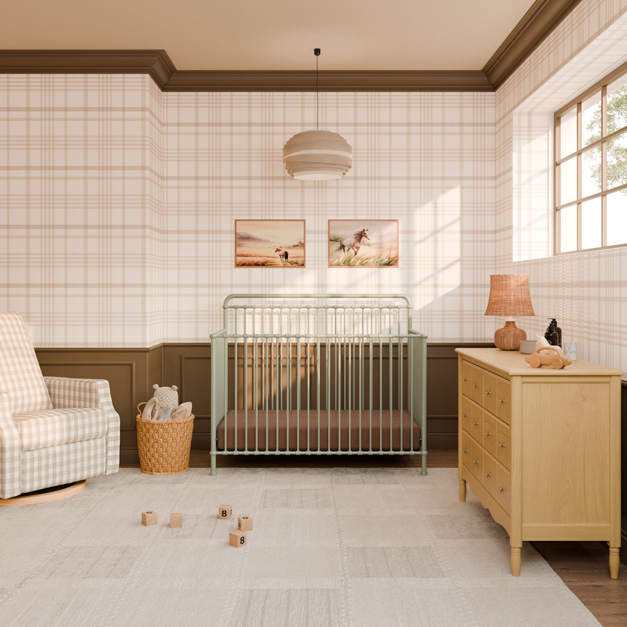 Namesake Winston 4-in-1 Convertible Crib - Heirloom Sage.