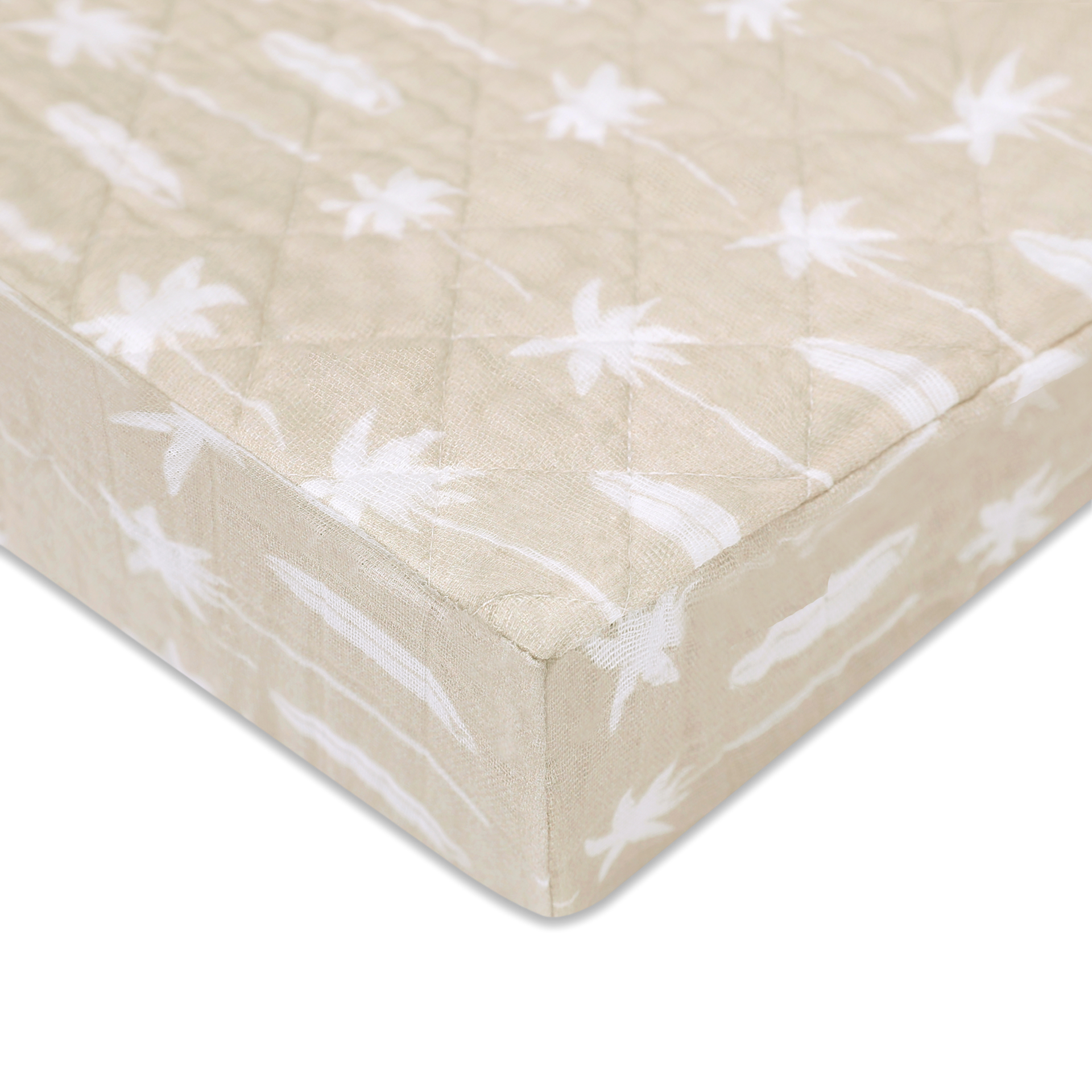 babyletto Quilted Changing Pad Cover in GOTS Certified Organic Muslin