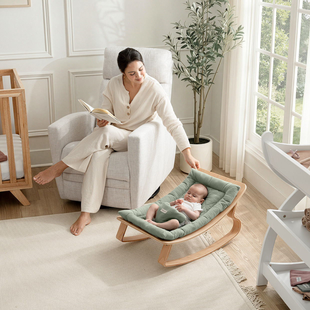 Comfy Cubs Baby Rocker - Fern.