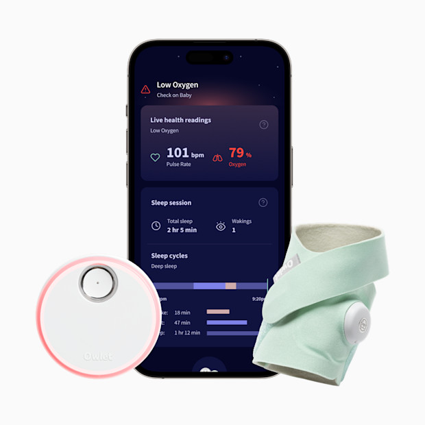 Owlet Dream Sock Smart Wearable Baby Monitor - Mint.