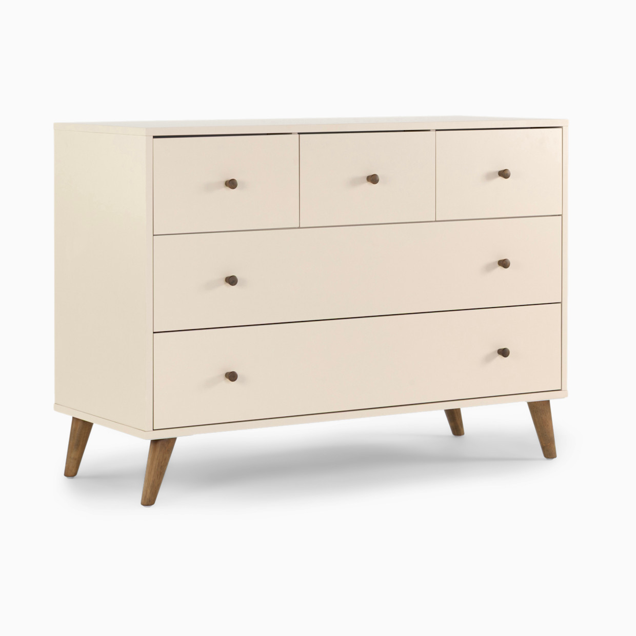 dadada Austin 5-Drawer Dresser - Almond Milk/Walnut.