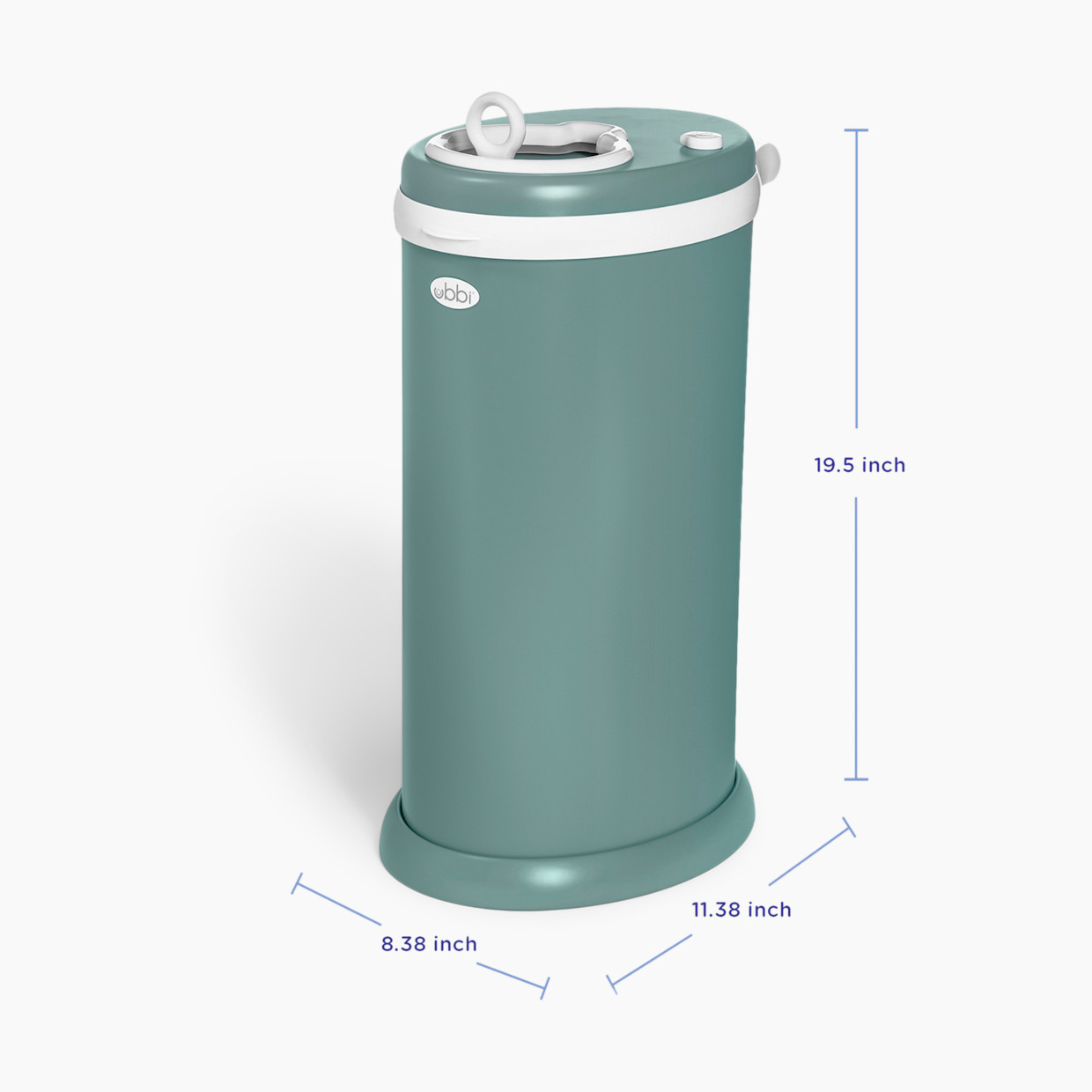 Ubbi Ubbi Ubbi x Babylist Matte Steel Diaper Pail - Matte Open Water ...