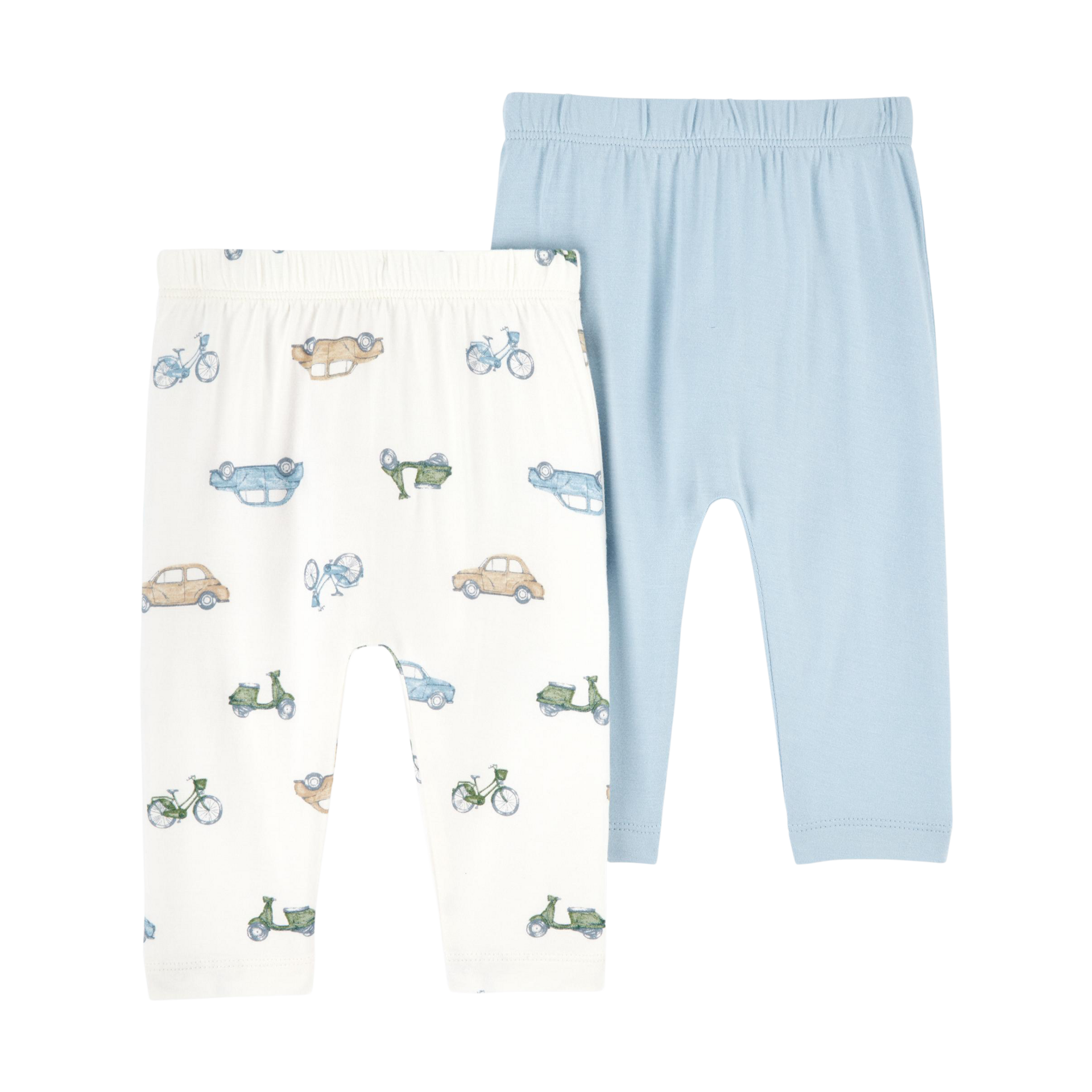 Carter's 2-Pack PurelySoft Pants - Blue/Ivory, 3M.