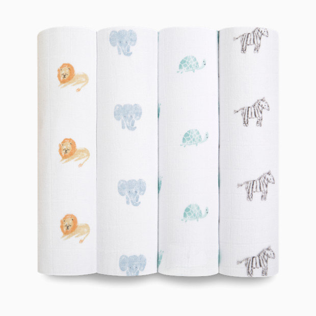 Cotton Muslin Swaddle 4-Pack.
