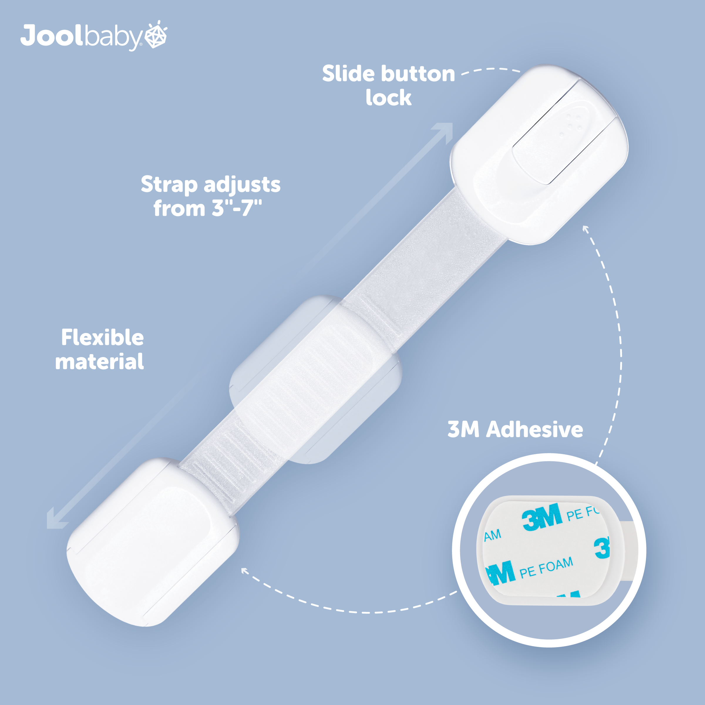 Jool Baby Multi-Purpose Adhesive Child Safety Strap Locks - 4.