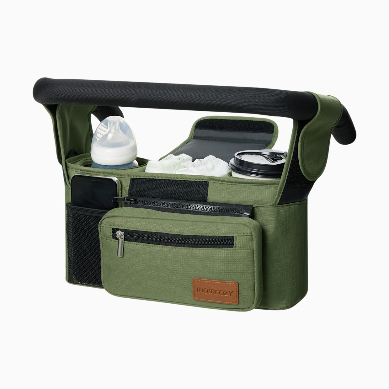 Momcozy Stroller Organizer - Dark Green.