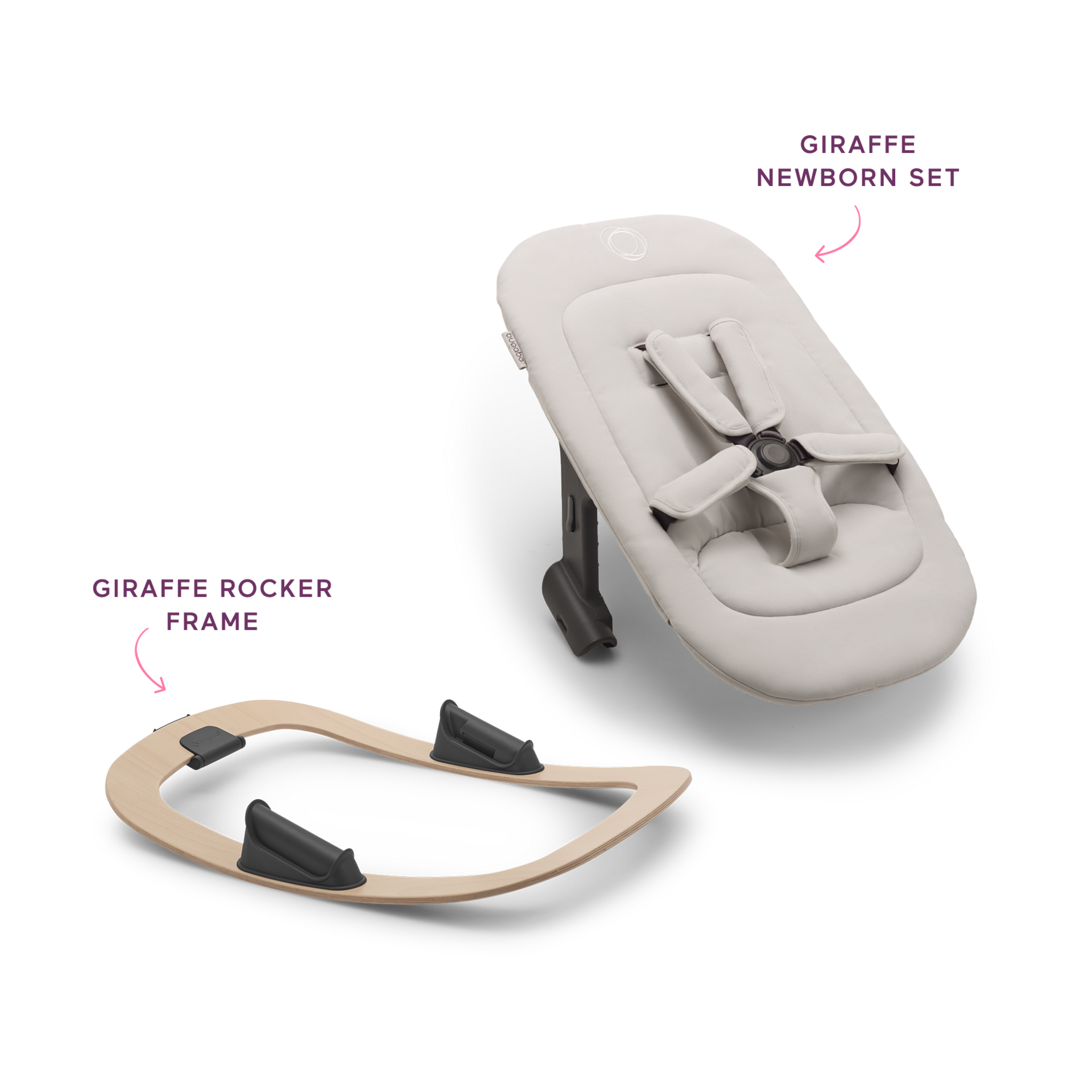 Bugaboo Giraffe Baby Rocker - Polar White.