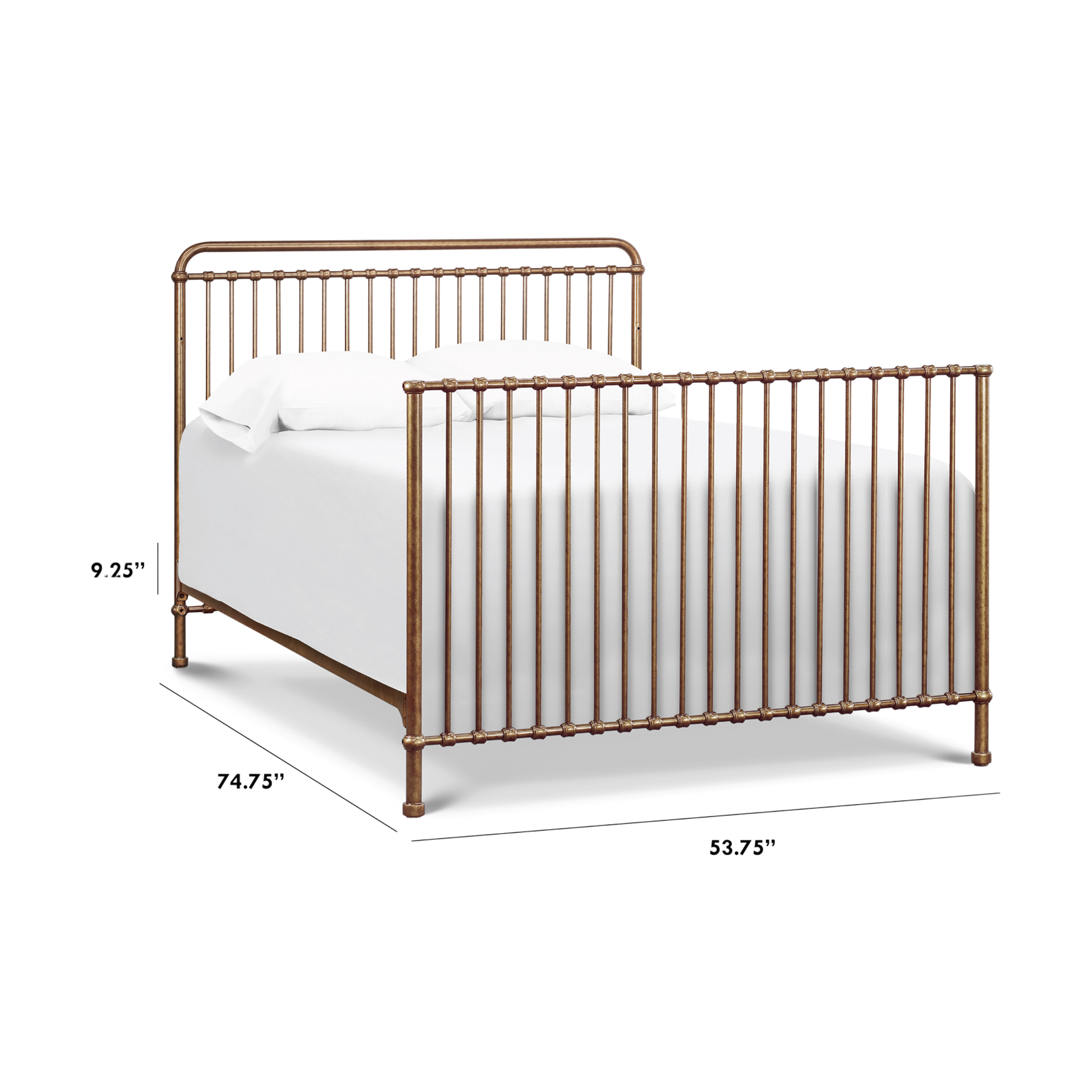 Namesake Winston Full Size Bed Conversion Kit - Vintage Gold.