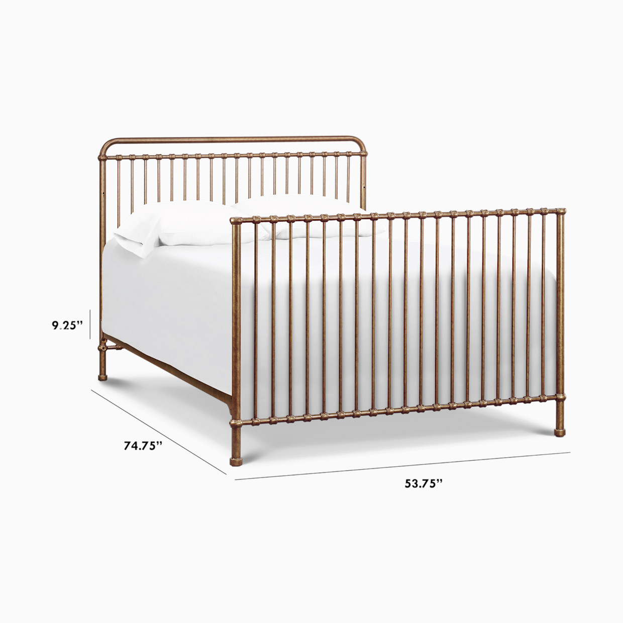 Namesake Winston Full Size Bed Conversion Kit - Vintage Gold.