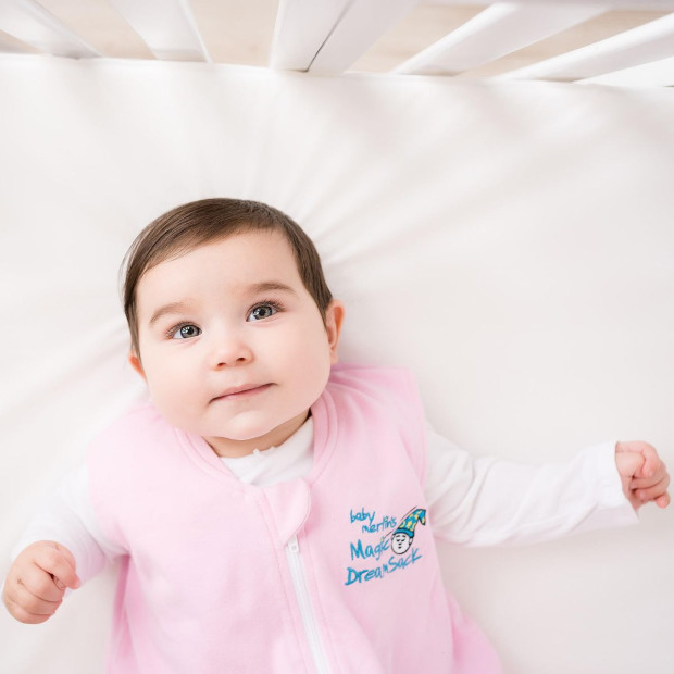 Baby Merlin's Magic Sleepsuit Cotton Dream Sack - Pink, 6-12 Months.