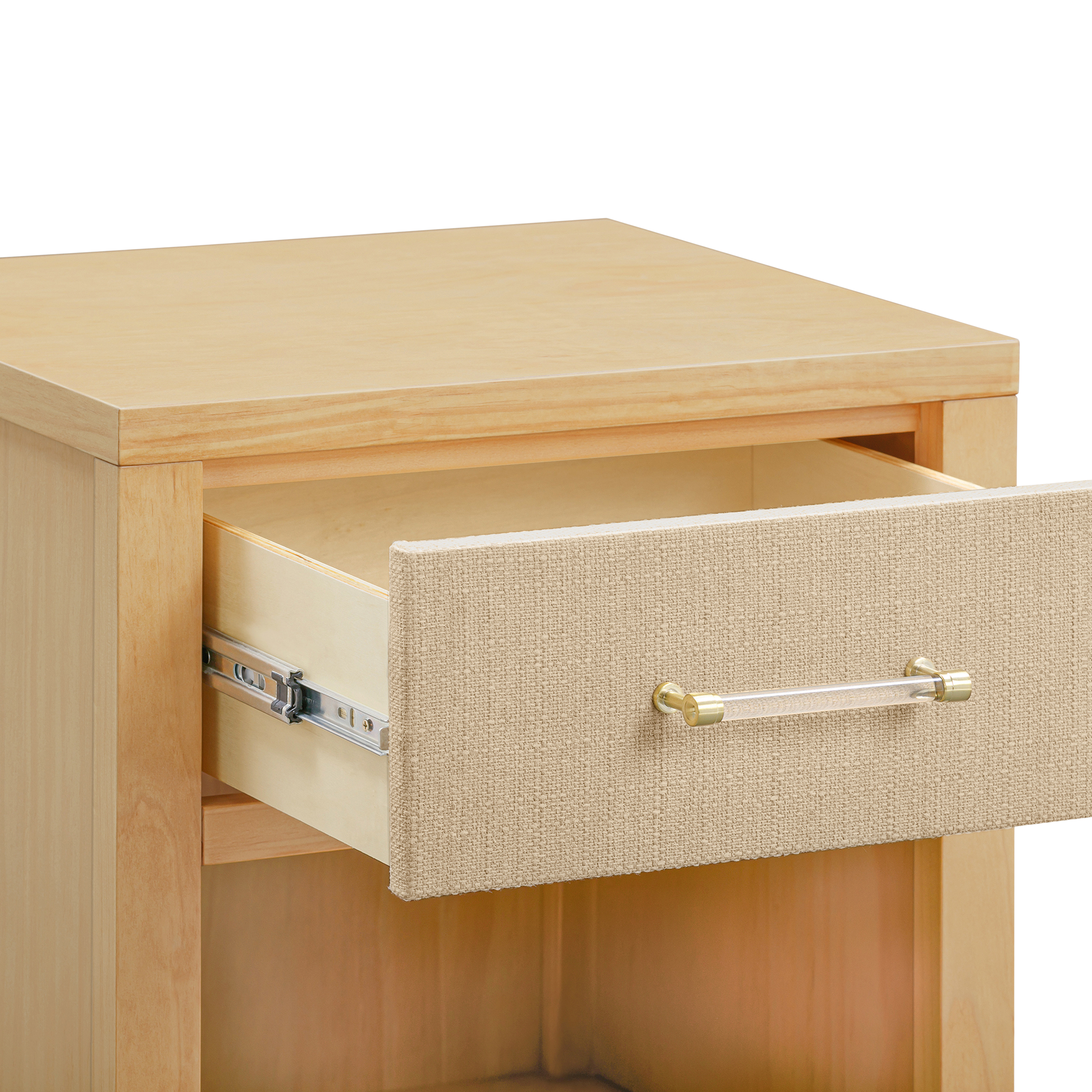 Namesake Eloise Assembled Nightstand - Honey And Performance Sand Eco-Weave.