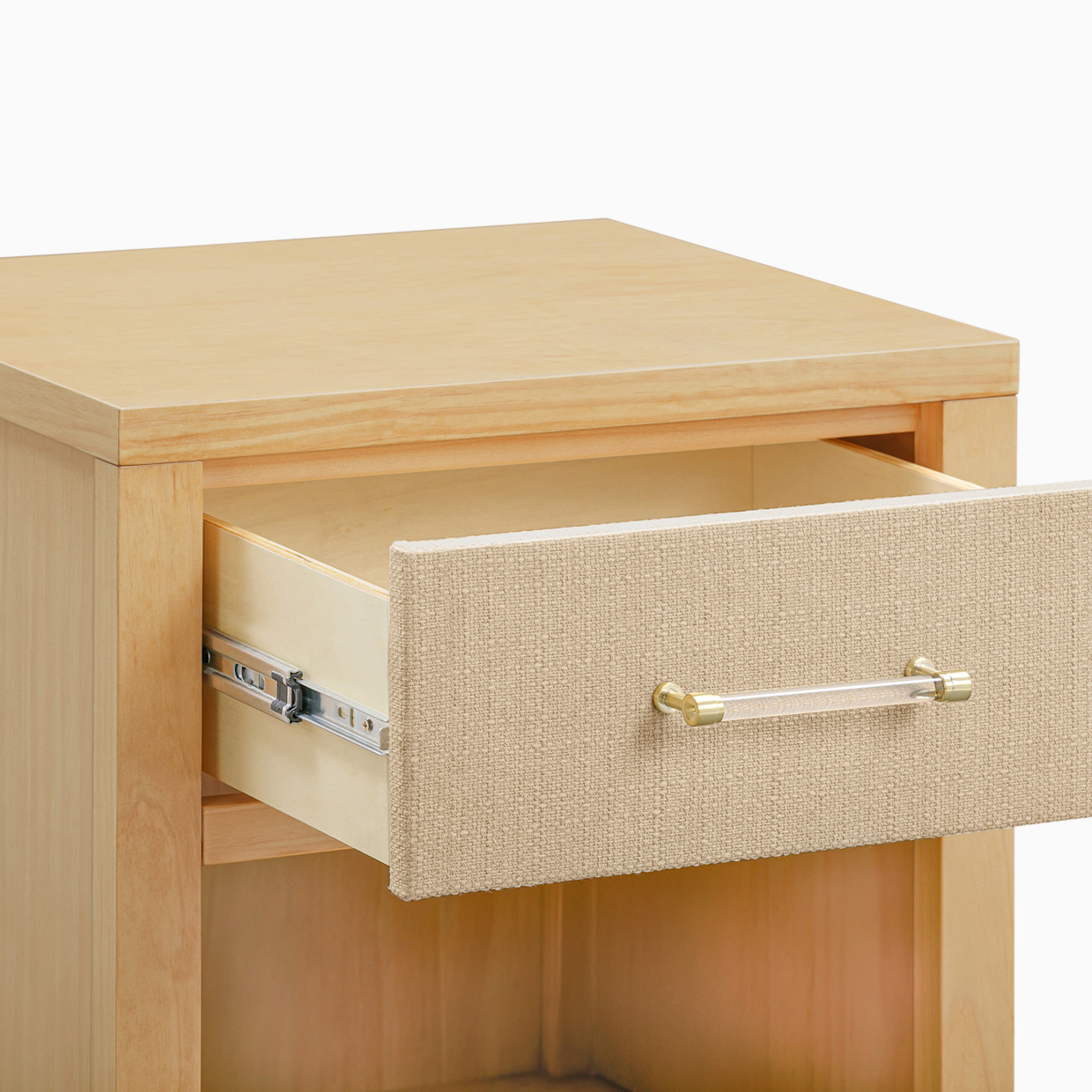 Namesake Eloise Assembled Nightstand - Honey And Performance Sand Eco-Weave.