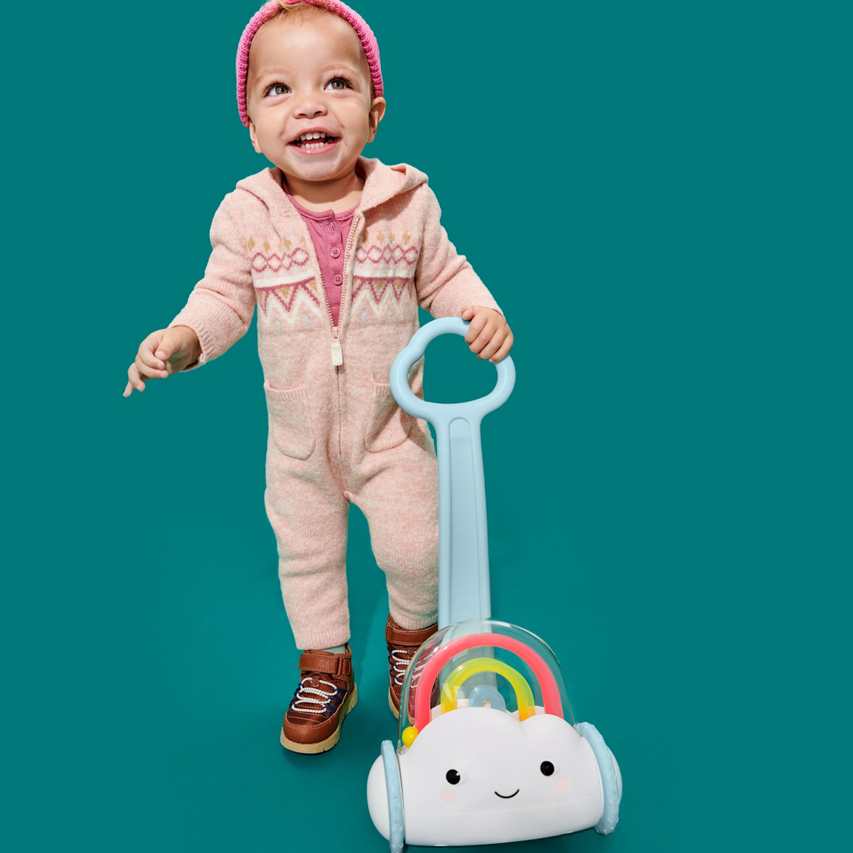 Skip Hop Silver Lining Cloud Rainbow Push Toy Walker.