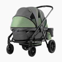 Evenflo Pivot Xplore Dreamz All-Terrain Stroller Wagon with Bassinet Insert (Voyager Green)