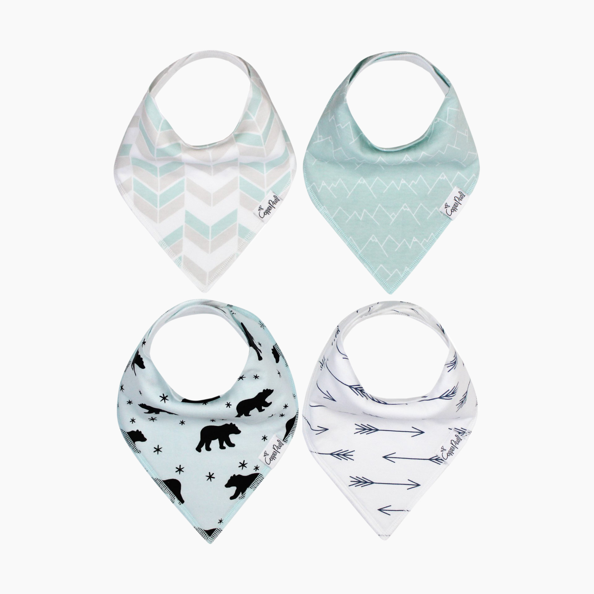 Copper Pearl Bandana Bibs 4-Pack Set Cruise