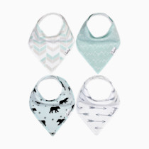 Copper Pearl Baby Bibs 4 Pack, Bandana Drool Bibs for Baby Girl & Boy, Soft Cotton Bibs for Drooling and Teething