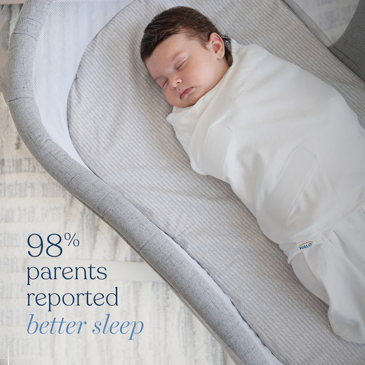 Halo SleepSack Swaddle Cotton - Sage, Small.