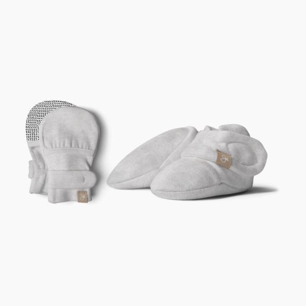 Goumi Kids Stay on Baby Mitts + Boots Bundle - Storm Gray, 0-3 Months.