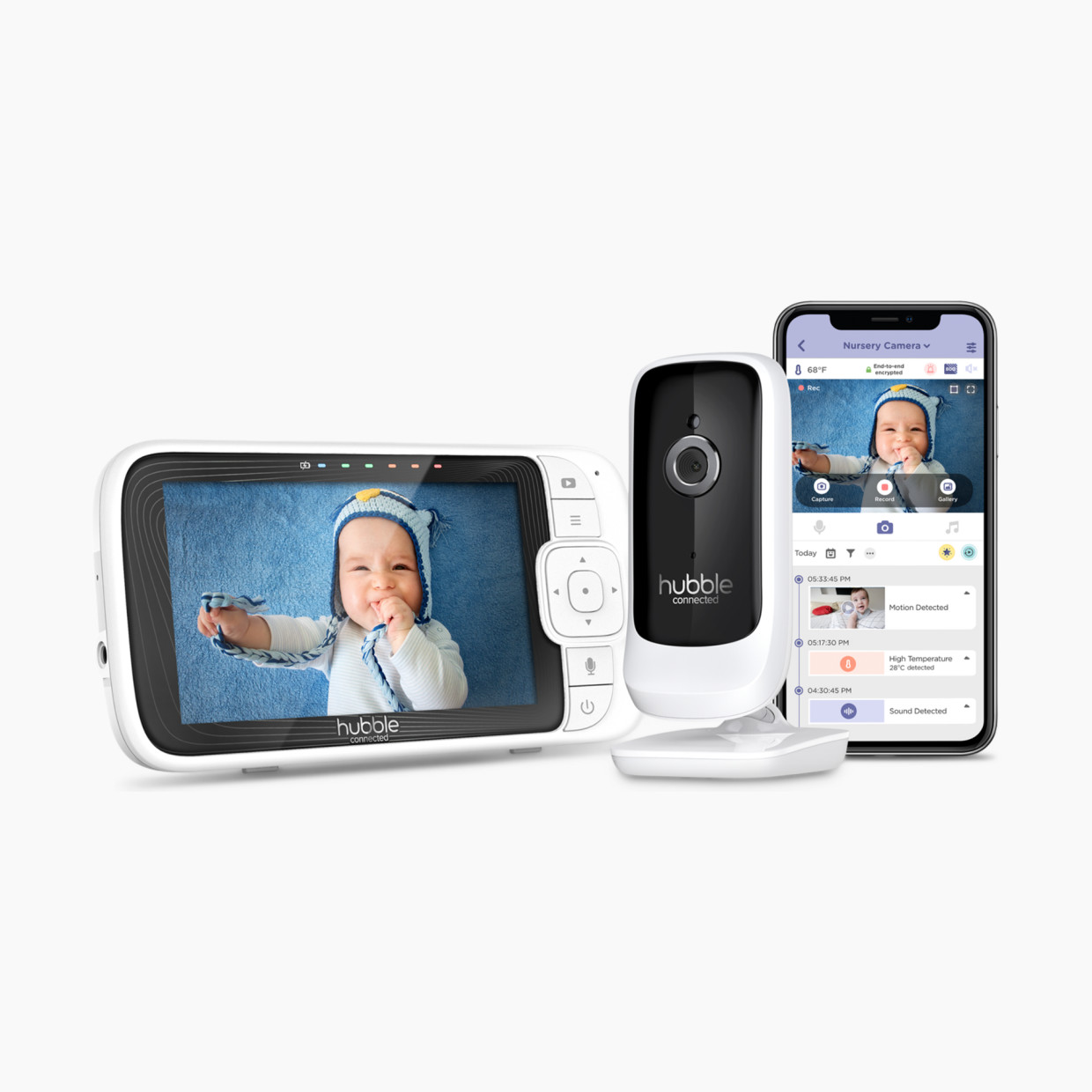 Hubble Connected Nursery Pal Link Premium: 5" Smart Baby Monitor - 1 Camera.