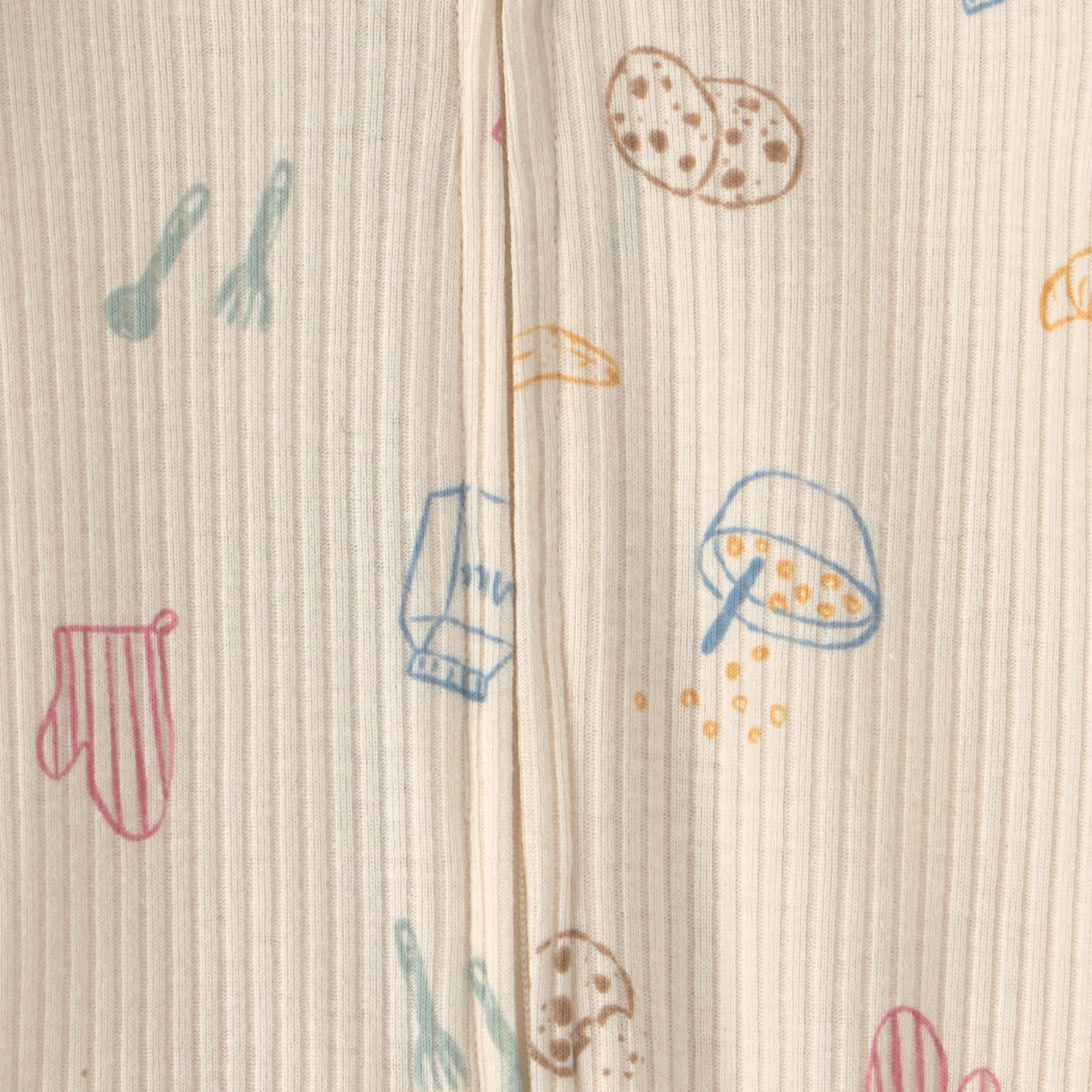 Carter's Snug Fit Sleep & Play Pajamas - Ivory Breakfast, 6M.