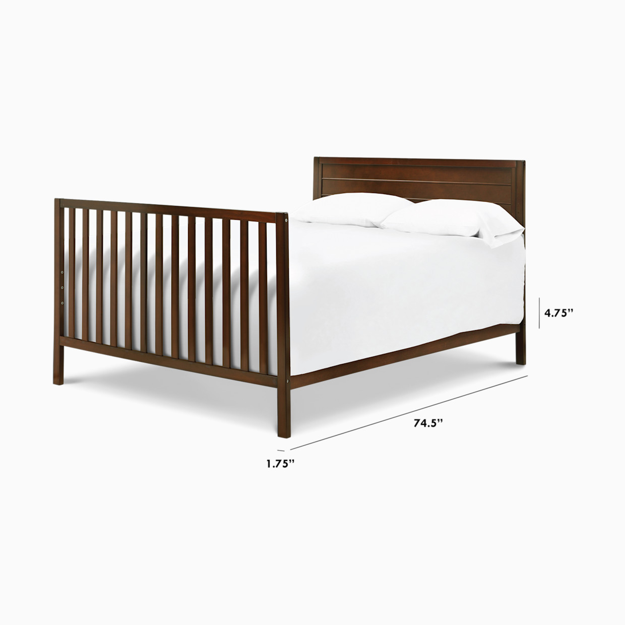daVinci Twin/Full-Size Bed Conversion Kit (M5789) - Espresso.