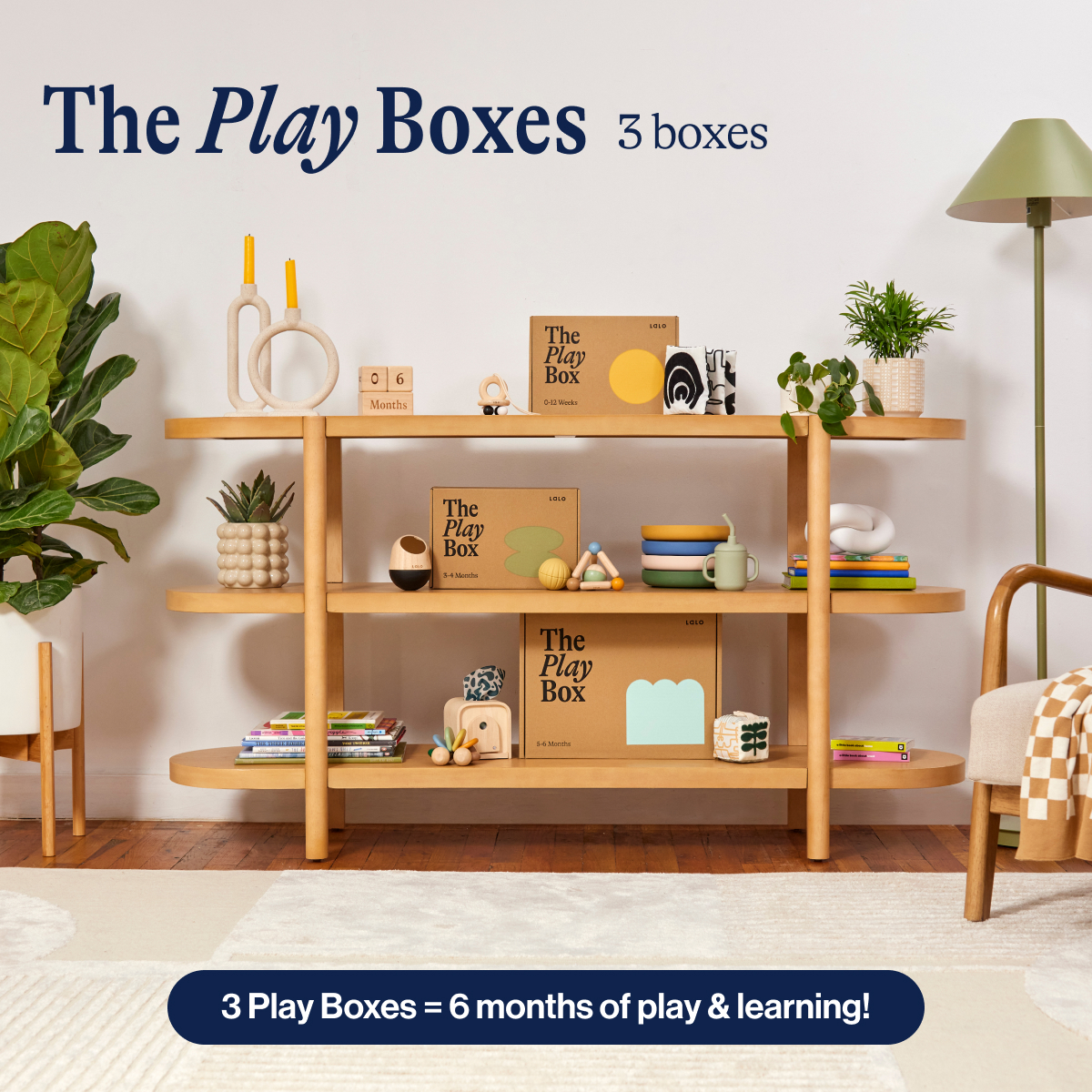 Lalo The Play Box 0-6 Month Collection (3-Box Bundle).