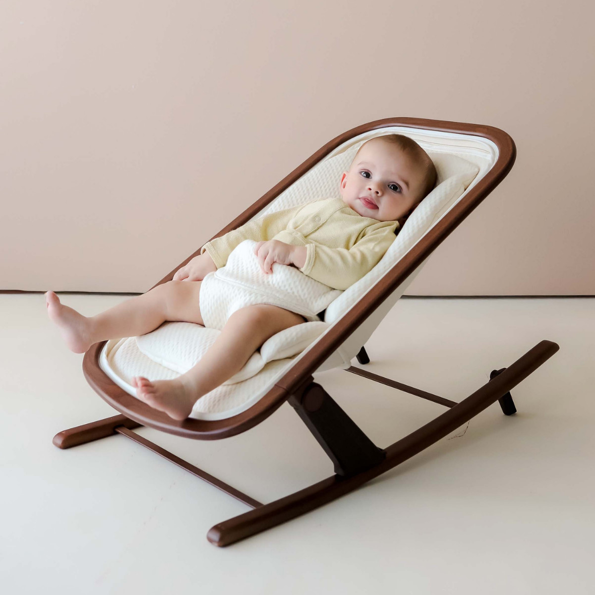 Snuggle Me Organic Infant Rocker - Natural/Walnut.
