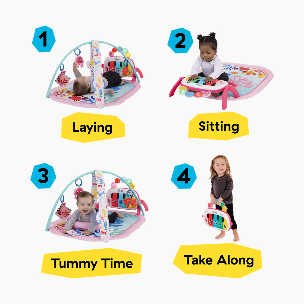 Baby Einstein 4-in-1 Kickin Tunes Music and Learning Play Gym - Jellyfish Jamboree Music & Language.