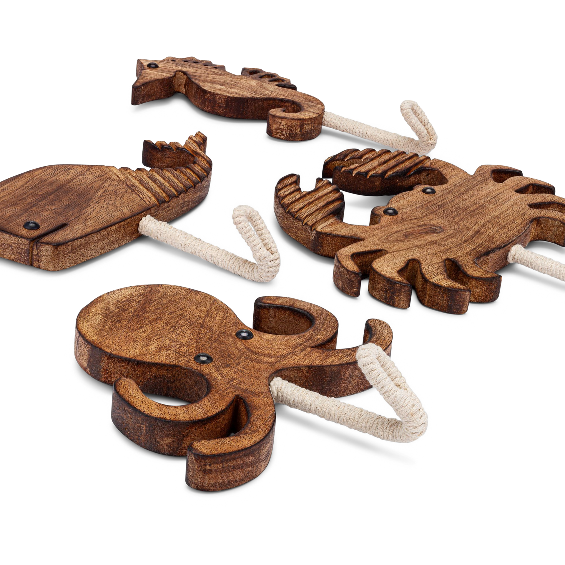 Crane Baby Cove Sea Life 4-Piece Motifs Wall Decor.