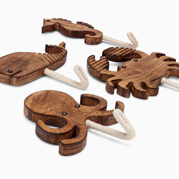 Crane Baby Cove Sea Life 4-Piece Motifs Wall Decor.