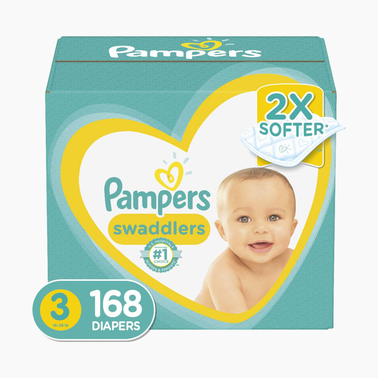 Pampers Swaddlers Diapers - Size 3 (168 Count).