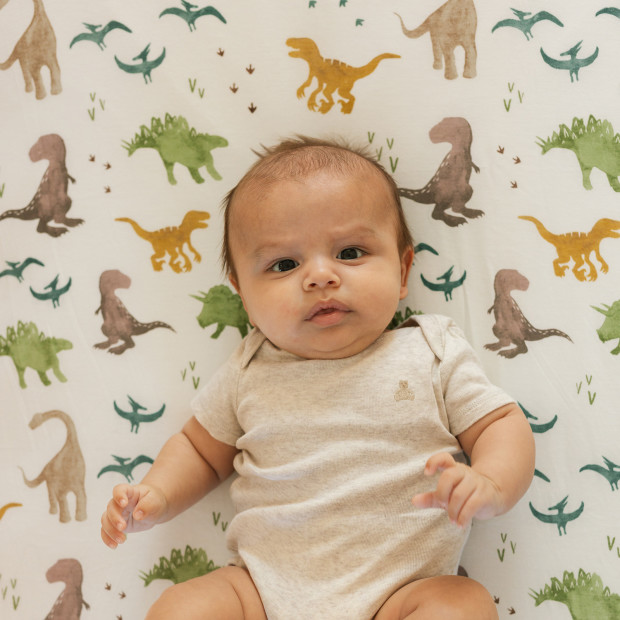 Little Unicorn Stretch Knit Crib Sheet - Dino Pals.