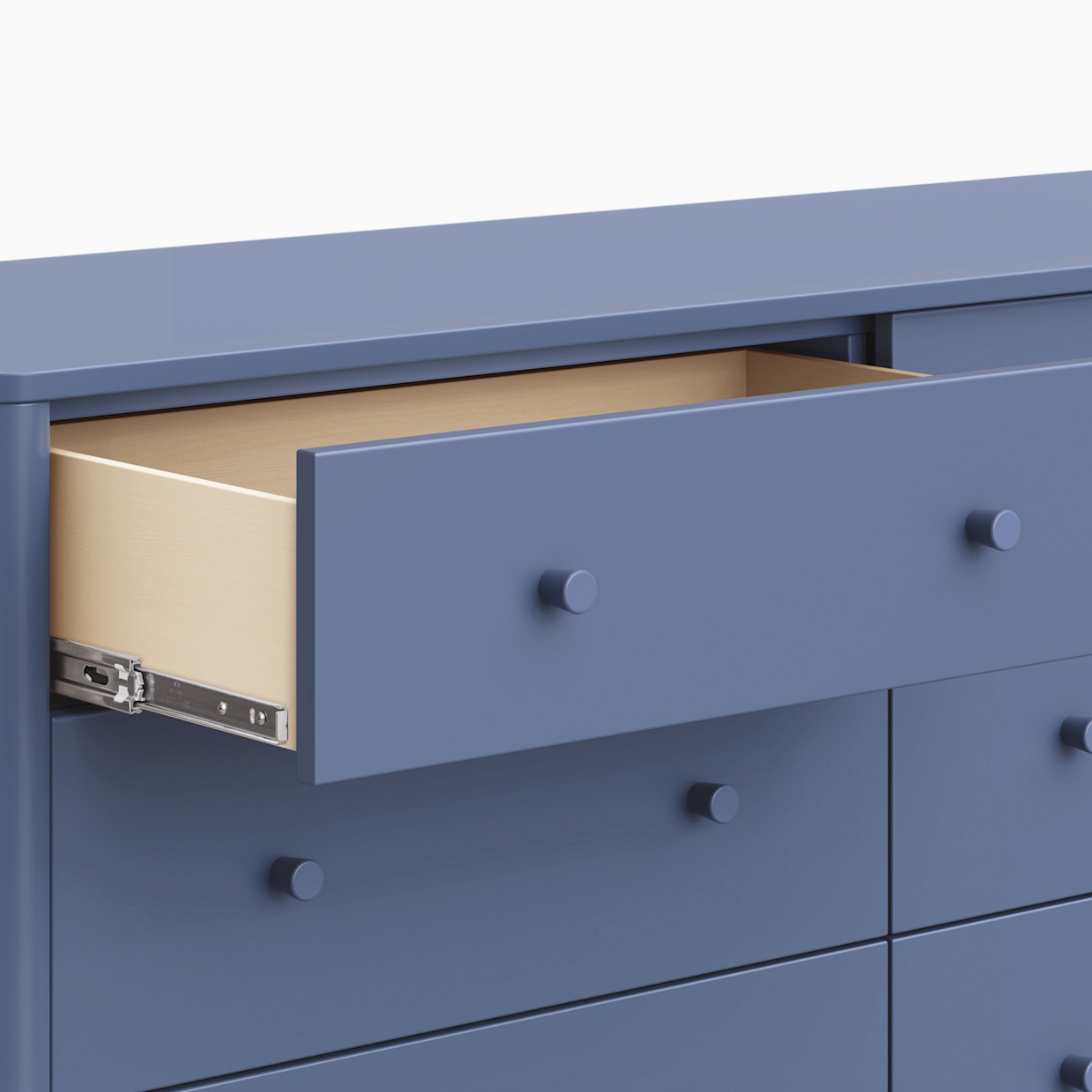 babyletto Swell 6-Drawer Assembled Dresser - Cove Blue.
