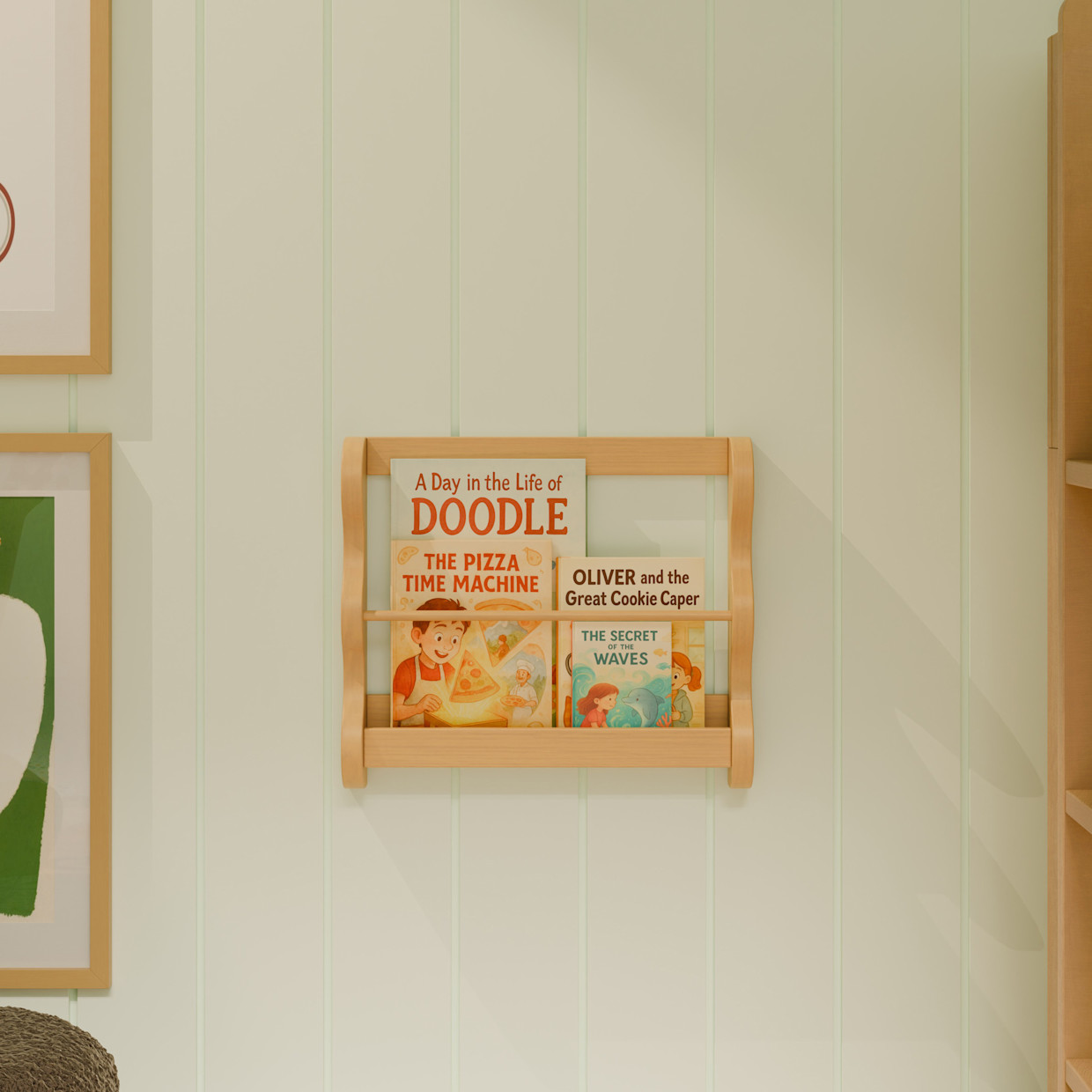 babyletto Lido Wave Book Rack - Honey.