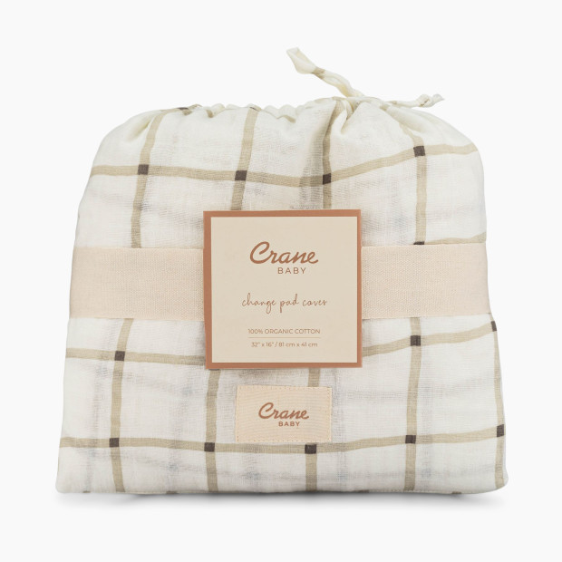 Crane Baby Avery Organic Cotton Change Pad Cover - Check.