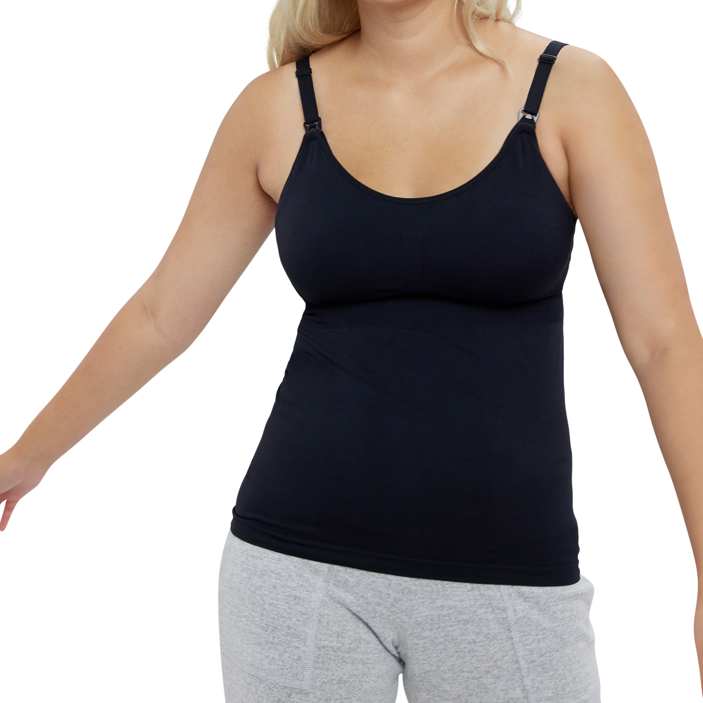 Ingrid and Isabel Cooling Nursing + Pumping Tank Black, L Babylist Shop