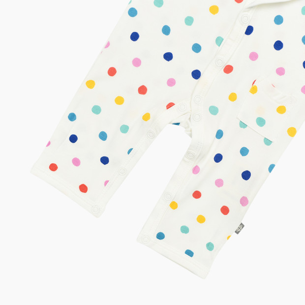Kyte Baby Rainbow Printed Sleeveless Snap Romper - Polka Dot, 0-3 Months.